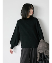 【Hug knit】袖ボリュームハイネックプルオーバー