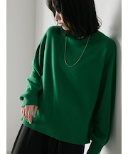 【Hug knit】袖ボリュームハイネックプルオーバー
