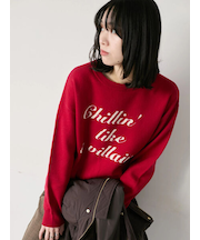 【Hug knit】ロゴプルオーバー