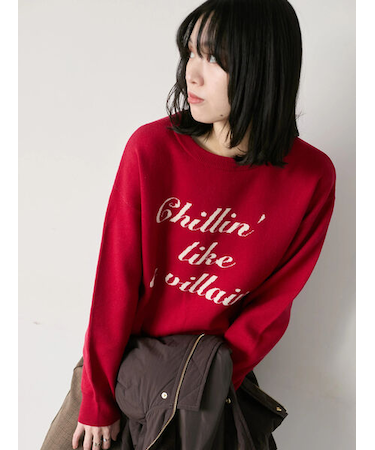 【Hug knit】ロゴプルオーバー