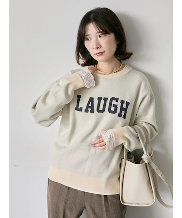 【Hug knit】ロゴプルオーバー