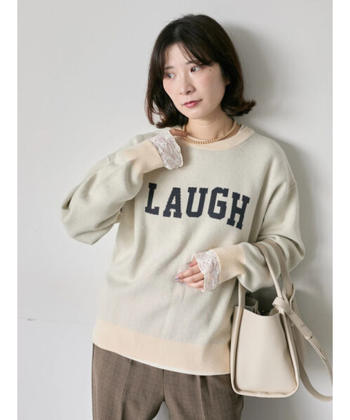 【Hug knit】ロゴプルオーバー