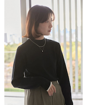 【Hug knit】リブハイネックプルオーバー