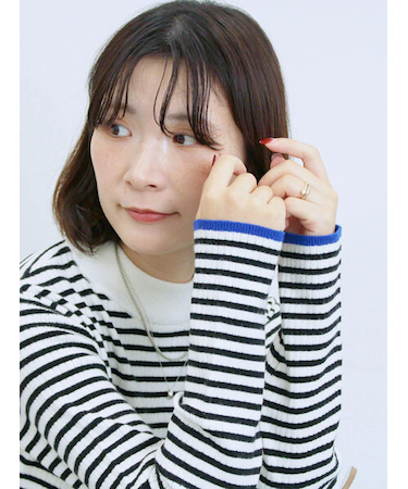 【Hug knit】リブハイネックプルオーバー