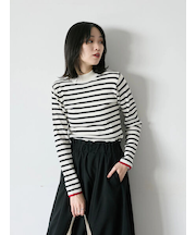 【Hug knit】リブハイネックプルオーバー