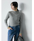 【Hug knit】リブハイネックプルオーバー