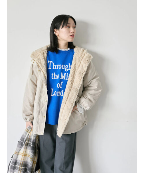 リバーシブルボアマウンテンパーカー