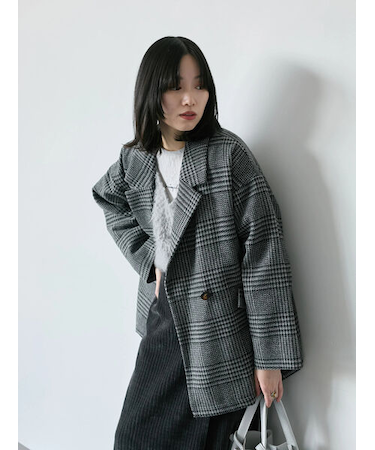 チェックテーラードジャケット