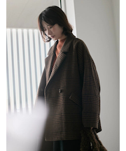 チェックテーラードジャケット