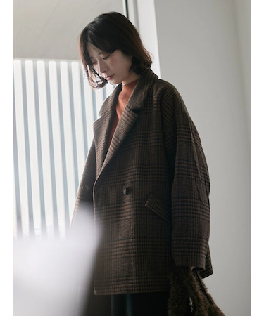 チェックテーラードジャケット