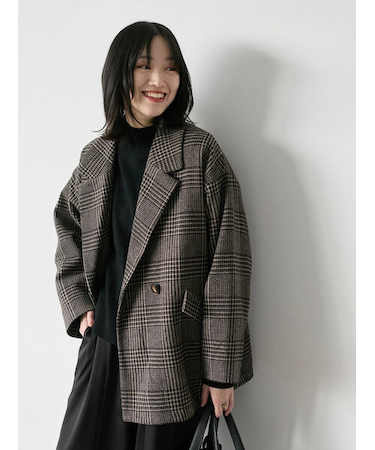 チェックテーラードジャケット