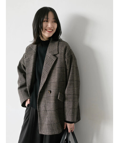 チェックテーラードジャケット