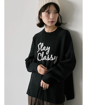 ロゴニットプルオーバー