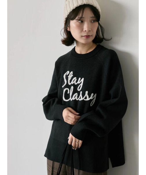 ロゴニットプルオーバー