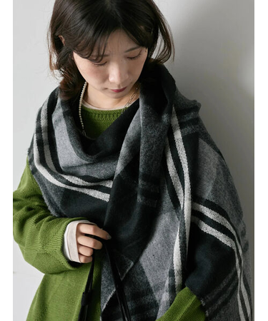 チェックマフラー