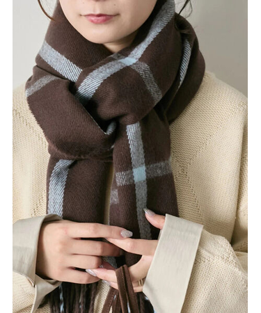 チェックマフラー