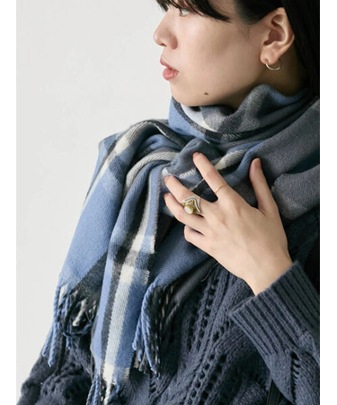 チェックマフラー