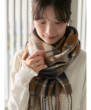 チェックマフラー