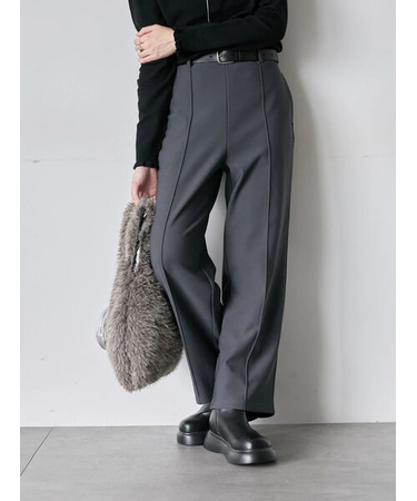 カットジョーゼット裏ボンディングパンツ