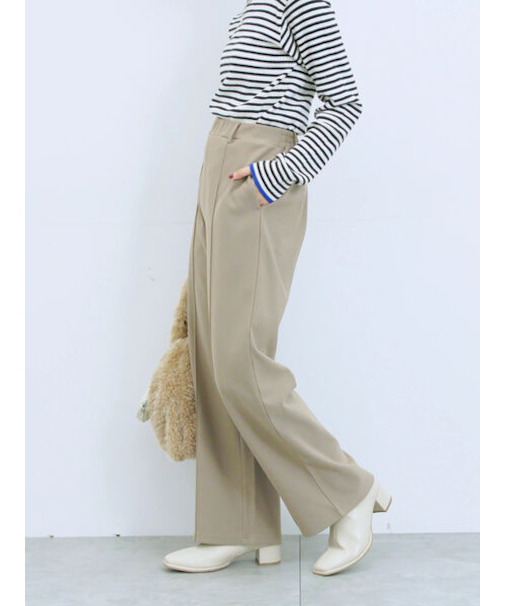 カットジョーゼット裏ボンディングパンツ