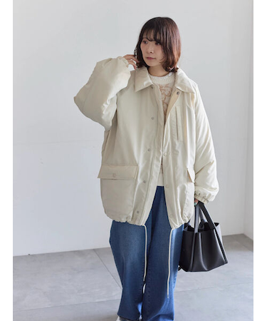 襟付中綿ブルゾン