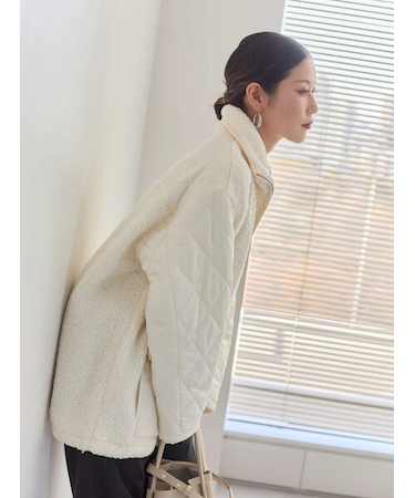 スタンドボアキルトジャケット