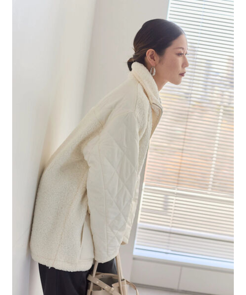 スタンドボアキルトジャケット