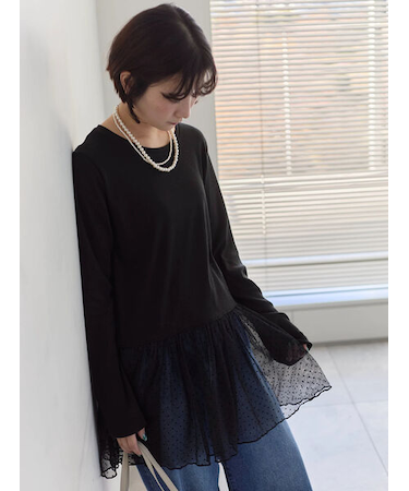 ペプラムプルオーバー