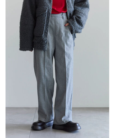 ヘリンボーンストレートパンツ