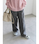ヘリンボーンストレートパンツ