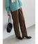 ヘリンボーンストレートパンツ