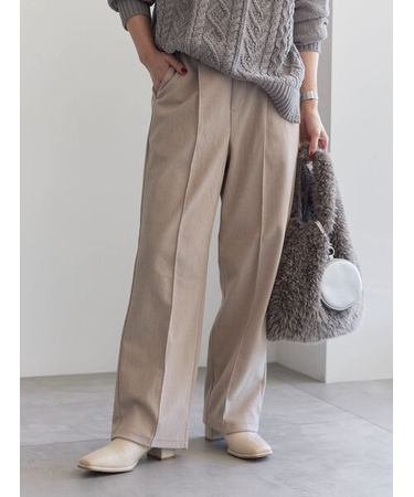 ヘリンボーンストレートパンツ