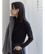 【吸湿発熱】リブフリル衿PO