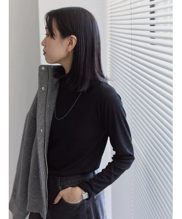 【吸湿発熱】リブフリル衿PO