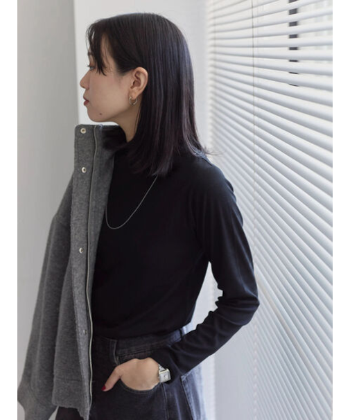 【吸湿発熱】リブフリル衿PO