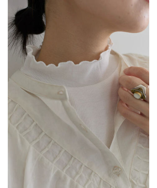 【吸湿発熱】リブフリル衿PO