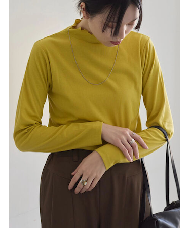 【吸湿発熱】リブフリル衿PO