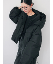 裾ラウンド中綿ブルゾン