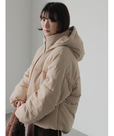 裾ラウンド中綿ブルゾン