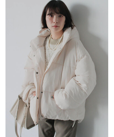 裾ラウンド中綿ブルゾン