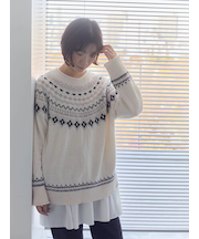 求心ラメモールニットプルオーバー