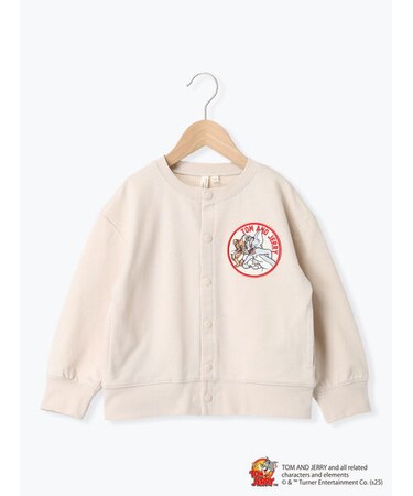 【トムとジェリー】ワッペン付きカーディガン
