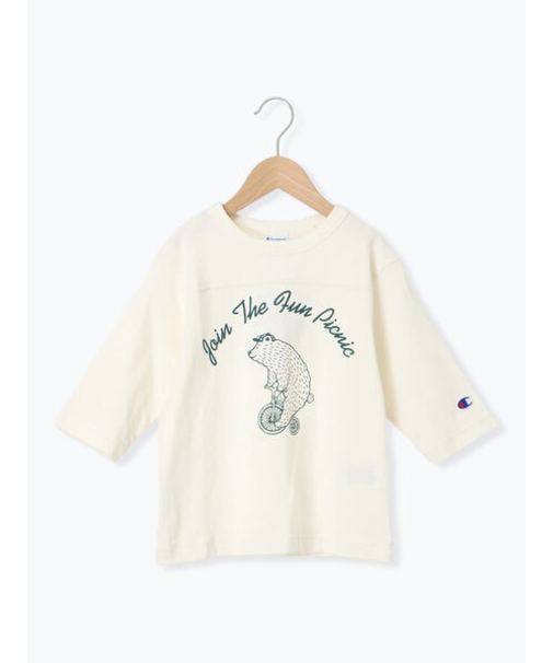 【Champion別注】クマプリント7分袖Tシャツ
