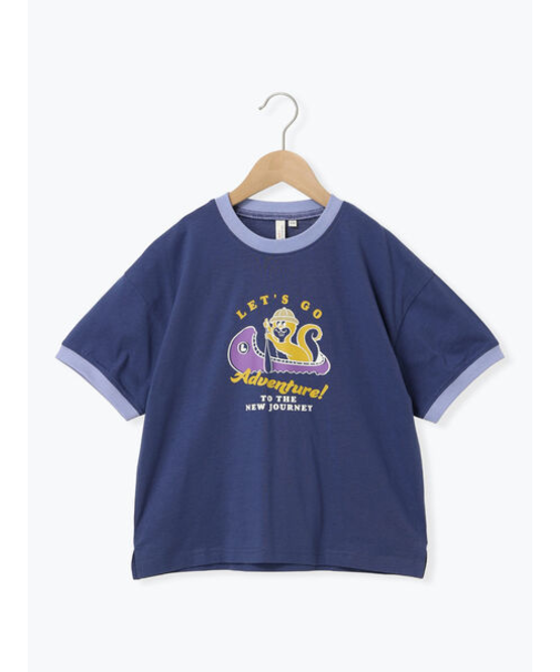 【吸水速乾】リスプリントリンガーTシャツ