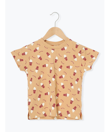 【吸水速乾】ソフトクリーム総柄Tシャツ