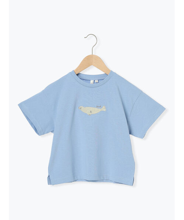【吸水速乾】海の生き物刺繍Tシャツ