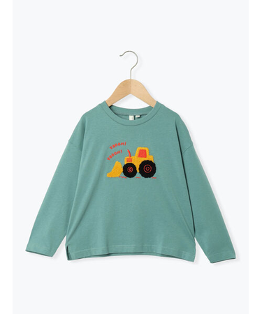 ブルドーザーさがら刺繍ロンT