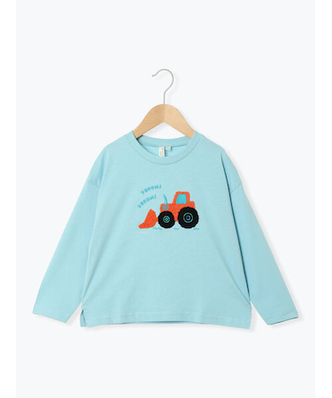 ブルドーザーさがら刺繍ロンT