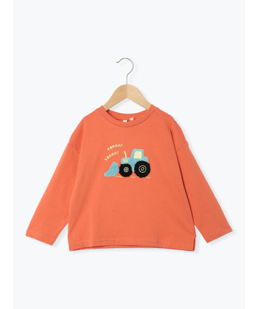 ブルドーザーさがら刺繍ロンT