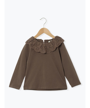 レース衿カットソー